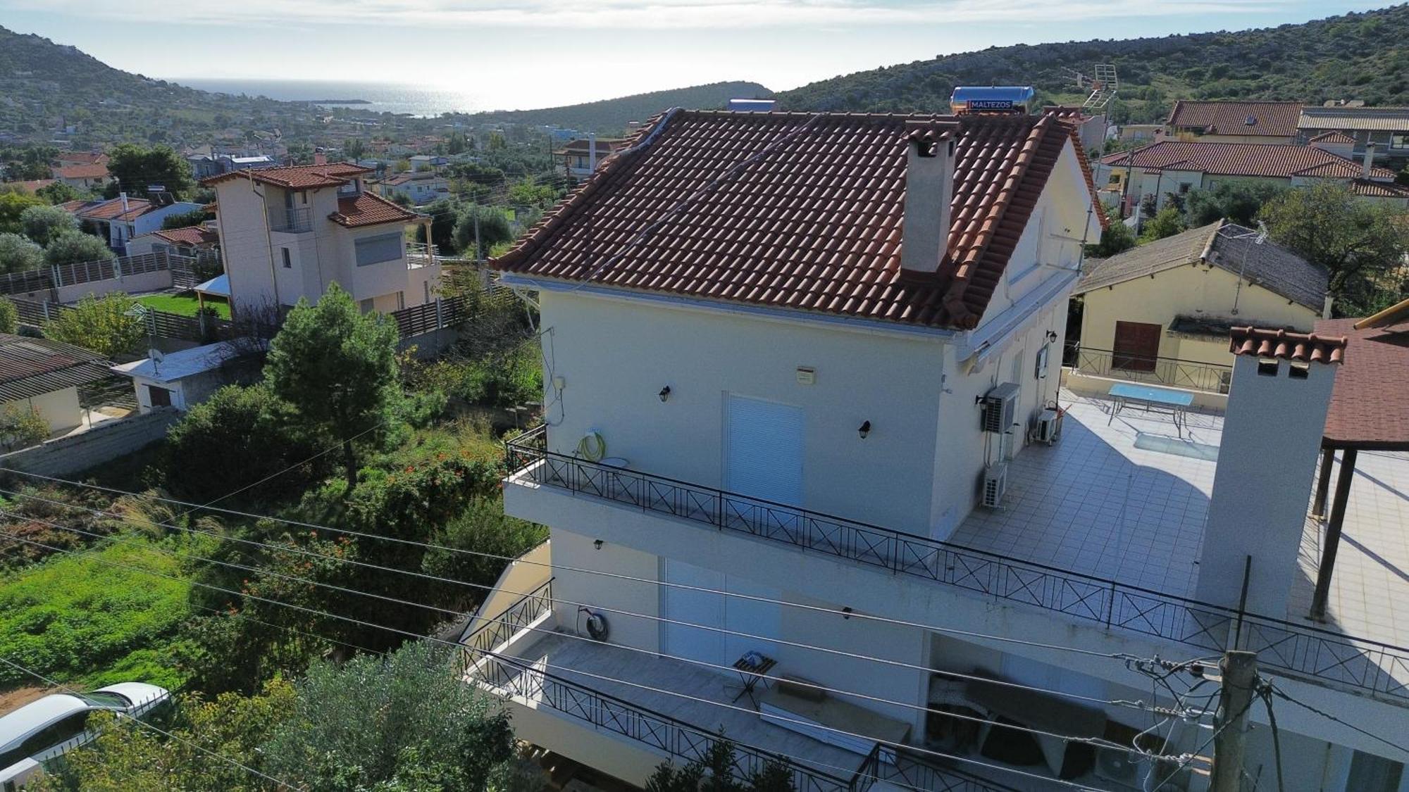 Beautiful Maisonette With A View To The Mountains And The Sea Agia Marina  Exterior photo